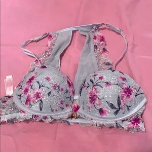 vs pink lace push-up bra